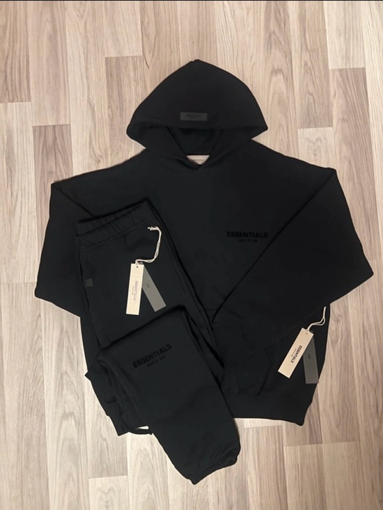 Essentials Other - Essentials Black Hoodie and Jogger Set with dust bag